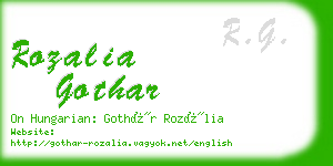 rozalia gothar business card